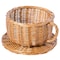 Vintiquewise Wicker Saucer Coffee Mug Cup Decorative Gift Basket Desk Organizer QI003795 - alternate 1